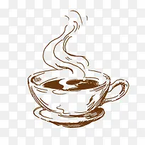 手绘冒着热气的咖啡-空若网 手绘冒着热气的咖啡-空若网