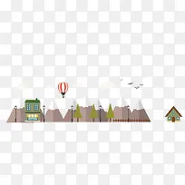 城市 城市全貌 扁平化-空若网 城市 城市全貌 扁平化-空若网