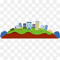 矢量扁平化城市-空若网 矢量扁平化城市-空若网