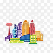 城市建筑 扁平化-空若网 城市建筑 扁平化-空若网