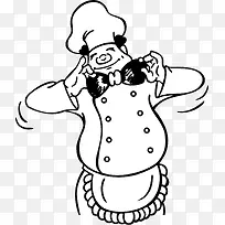 手绘 厨师-空若网 手绘 厨师-空若网