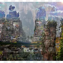 创意梦幻城市动漫插画-空若网 创意梦幻城市动漫插画-空若网