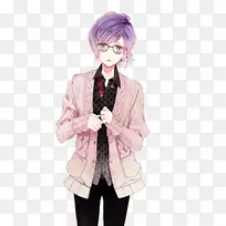 迷茫紫发少年手绘卡通-空若网 迷茫紫发少年手绘卡通-空若网