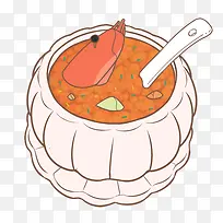 手绘卡通海鲜食物-空若网 手绘卡通海鲜食物-空若网