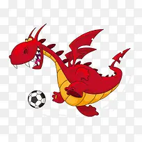 红色矢量恐龙-空若网 红色矢量恐龙-空若网