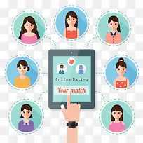 矢量爱情配对-空若网 矢量爱情配对-空若网