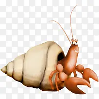 卡通可爱寄居蟹-空若网 卡通可爱寄居蟹-空若网