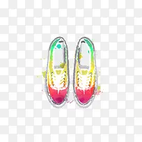 精美水彩帆布鞋-空若网 精美水彩帆布鞋-空若网