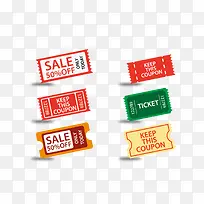 矢量创意锯齿标签-空若网 矢量创意锯齿标签-空若网