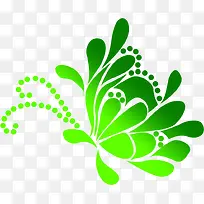 绿色时尚花朵手绘-空若网 绿色时尚花朵手绘-空若网