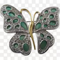 耳环蝴蝶珠宝宝石胸针-空若网 耳环蝴蝶珠宝宝石胸针-空若网