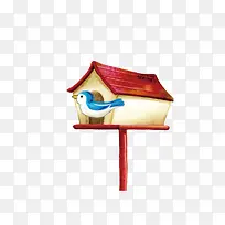 卡通可爱鸟巢鸟-空若网 卡通可爱鸟巢鸟-空若网