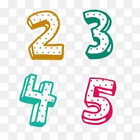 矢量卡通彩色数字-空若网 矢量卡通彩色数字-空若网