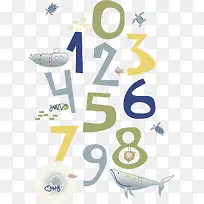 矢量彩色卡通数字-空若网 矢量彩色卡通数字-空若网