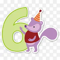 卡通动物装饰数字-空若网 卡通动物装饰数字-空若网