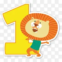 卡通动物装饰数字-空若网 卡通动物装饰数字-空若网
