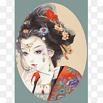 治愈系手绘古风插画-空若网 治愈系手绘古风插画-空若网