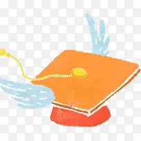卡通橙色学士帽-空若网 卡通橙色学士帽-空若网