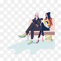 手绘时尚男女-空若网 手绘时尚男女-空若网