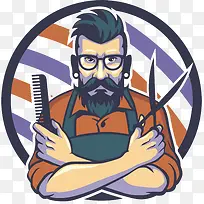 卡通描绘理发师-空若网 卡通描绘理发师-空若网