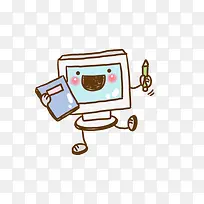 卡通电脑学习写字-空若网 卡通电脑学习写字-空若网