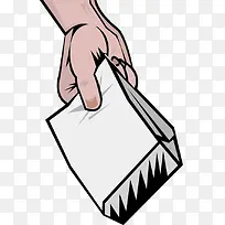 矢量拿着纸袋的手-空若网 矢量拿着纸袋的手-空若网