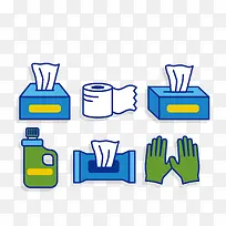 矢量纸和手套-空若网 矢量纸和手套-空若网