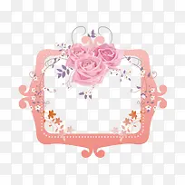 矢量玫瑰边框-空若网 矢量玫瑰边框-空若网