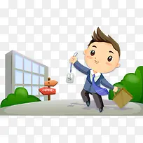 矢量职业男性卡通插画-空若网 矢量职业男性卡通插画-空若网