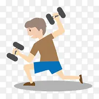 矢量 卡通手绘 哑铃-空若网 矢量 卡通手绘 哑铃-空若网
