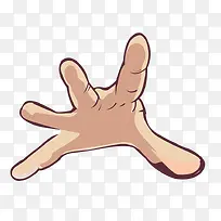 卡通手绘张开的手素材-空若网 卡通手绘张开的手素材-空若网