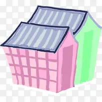 创意卡通水彩楼房-空若网 创意卡通水彩楼房-空若网