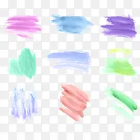 矢量手绘彩色水彩笔触-空若网 矢量手绘彩色水彩笔触-空若网