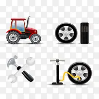 矢量拖拉机-空若网 矢量拖拉机-空若网