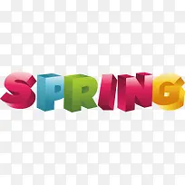 彩色立体春天字母-空若网 彩色立体春天字母-空若网