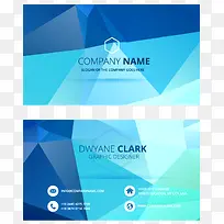 时尚蓝色几何名片-空若网 时尚蓝色几何名片-空若网