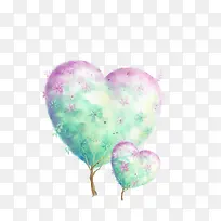 粉绿色文艺爱心花朵-空若网 粉绿色文艺爱心花朵-空若网