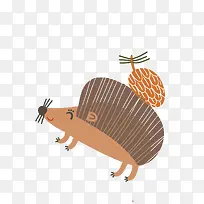 扁平化卡通小动物刺猬-空若网 扁平化卡通小动物刺猬-空若网