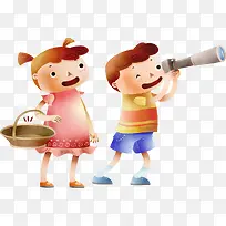 手绘卡通可爱玩伴-空若网 手绘卡通可爱玩伴-空若网