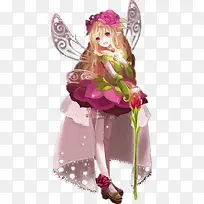 立绘动漫红色翅膀女孩-空若网 立绘动漫红色翅膀女孩-空若网