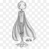 手绘黑色骷髅插画-空若网 手绘黑色骷髅插画-空若网