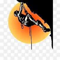 卡通攀登插画-空若网 卡通攀登插画-空若网