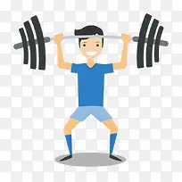 矢量 卡通手绘 杠铃-空若网 矢量 卡通手绘 杠铃-空若网