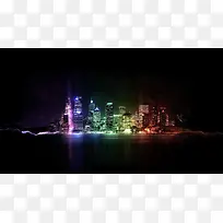 缤纷彩色城市夜景-空若网 缤纷彩色城市夜景-空若网