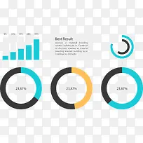 环形图柱形图扁平化-空若网 环形图柱形图扁平化-空若网