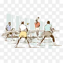 网球矢量素材-空若网 网球矢量素材-空若网