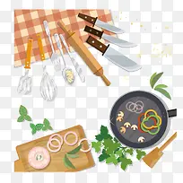 矢量平底锅食物-空若网 矢量平底锅食物-空若网