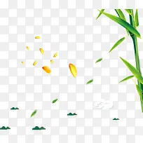 绿竹草装饰矢量图-空若网 绿竹草装饰矢量图-空若网