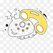 手绘打电话-空若网 手绘打电话-空若网