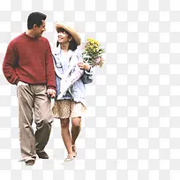 高清摄影拿着鲜花的情侣-空若网 高清摄影拿着鲜花的情侣-空若网